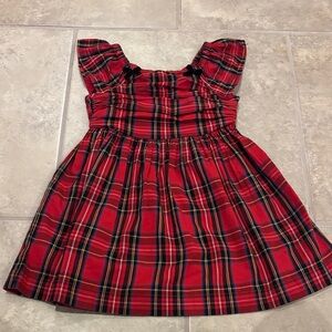 J. Crew Factory Red Plaid Kids Formal Dress